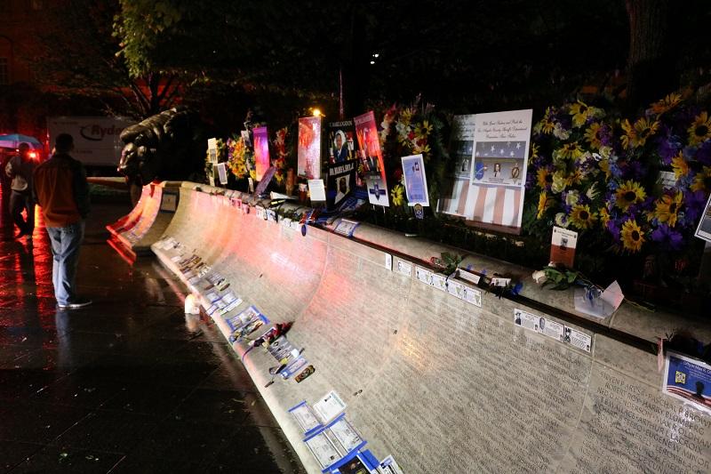 Photograph of National Law Enforcement Memorial Tribute Wall