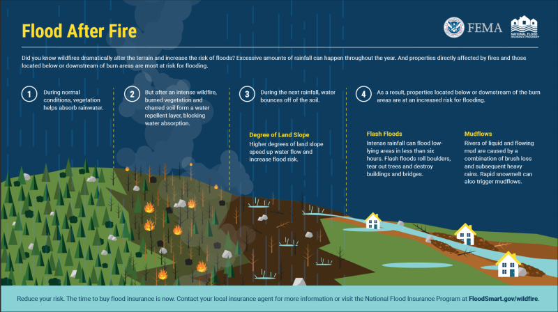 Infographic Flood After Fire from FEMA