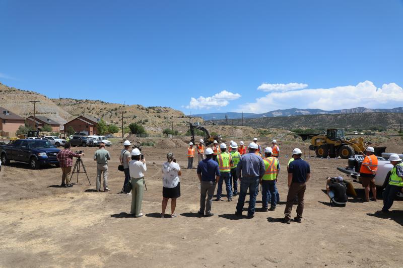 County and De Beque Officials Break Ground on Community Hall