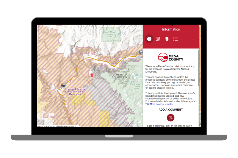 Dolores Canyons GIS tool thumbnail image.