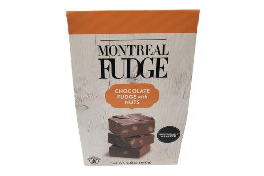 Picture of packaging for Authentik Fudge chocolate fudge with nuts.